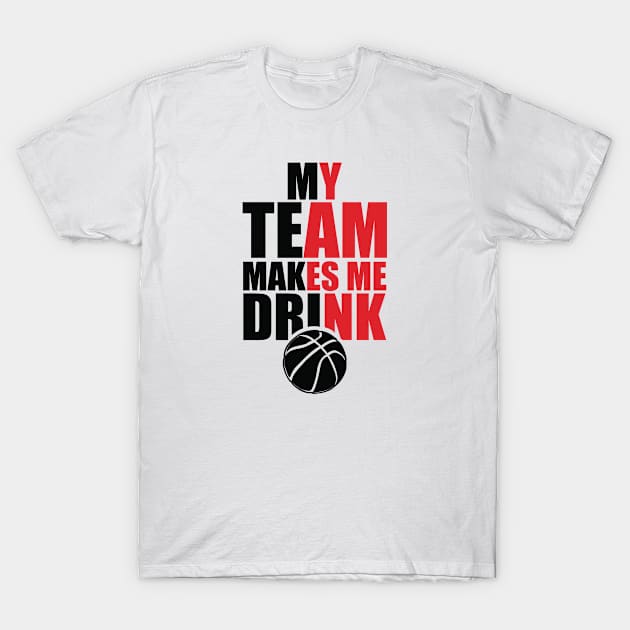 NBA Portland Trailblazers Drink T-Shirt by SillyShirts